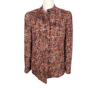 Vintage Barry Bricken Women's Tweed Jacket Blazer Size 10 Lined